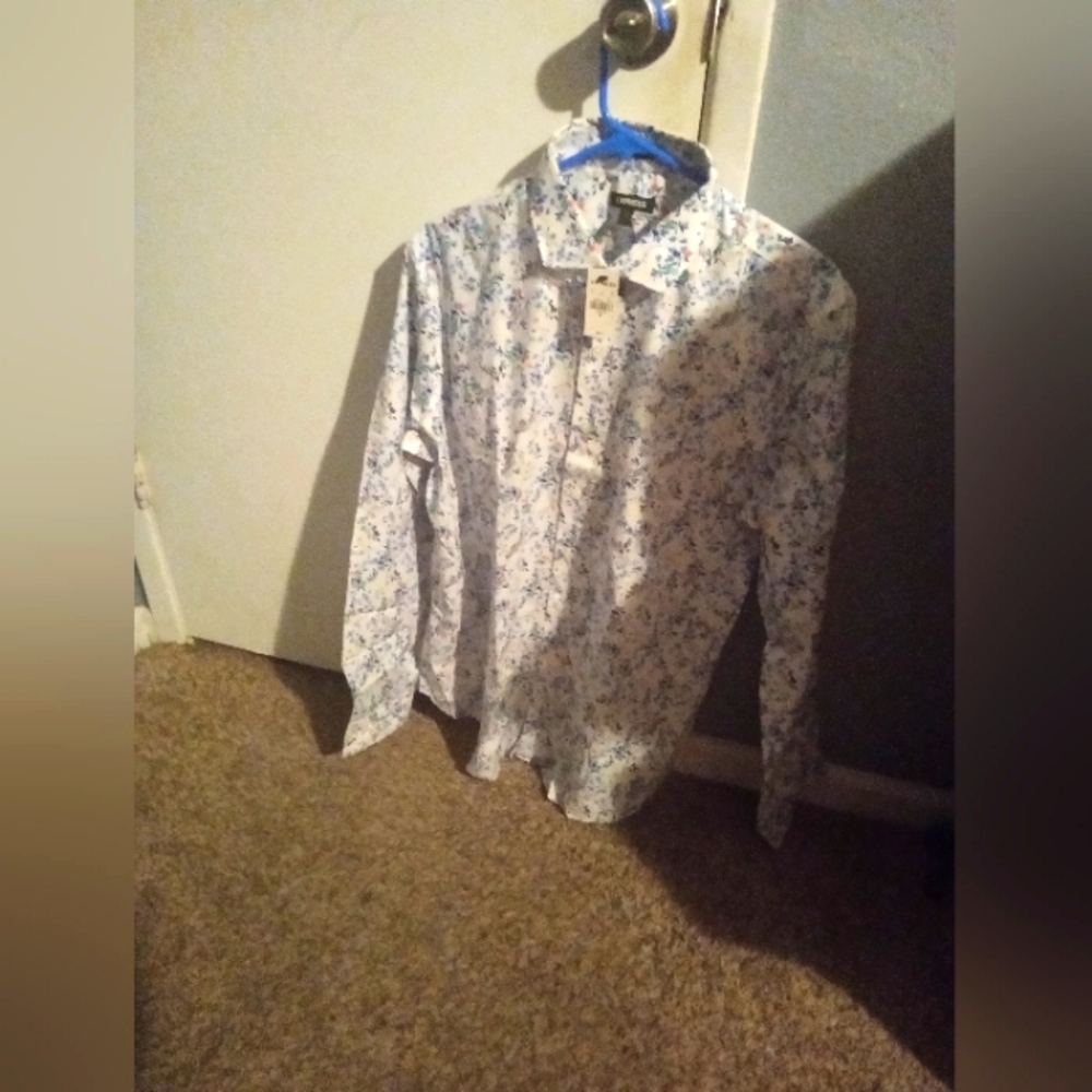 Express Men's White Dress Shirt NWT